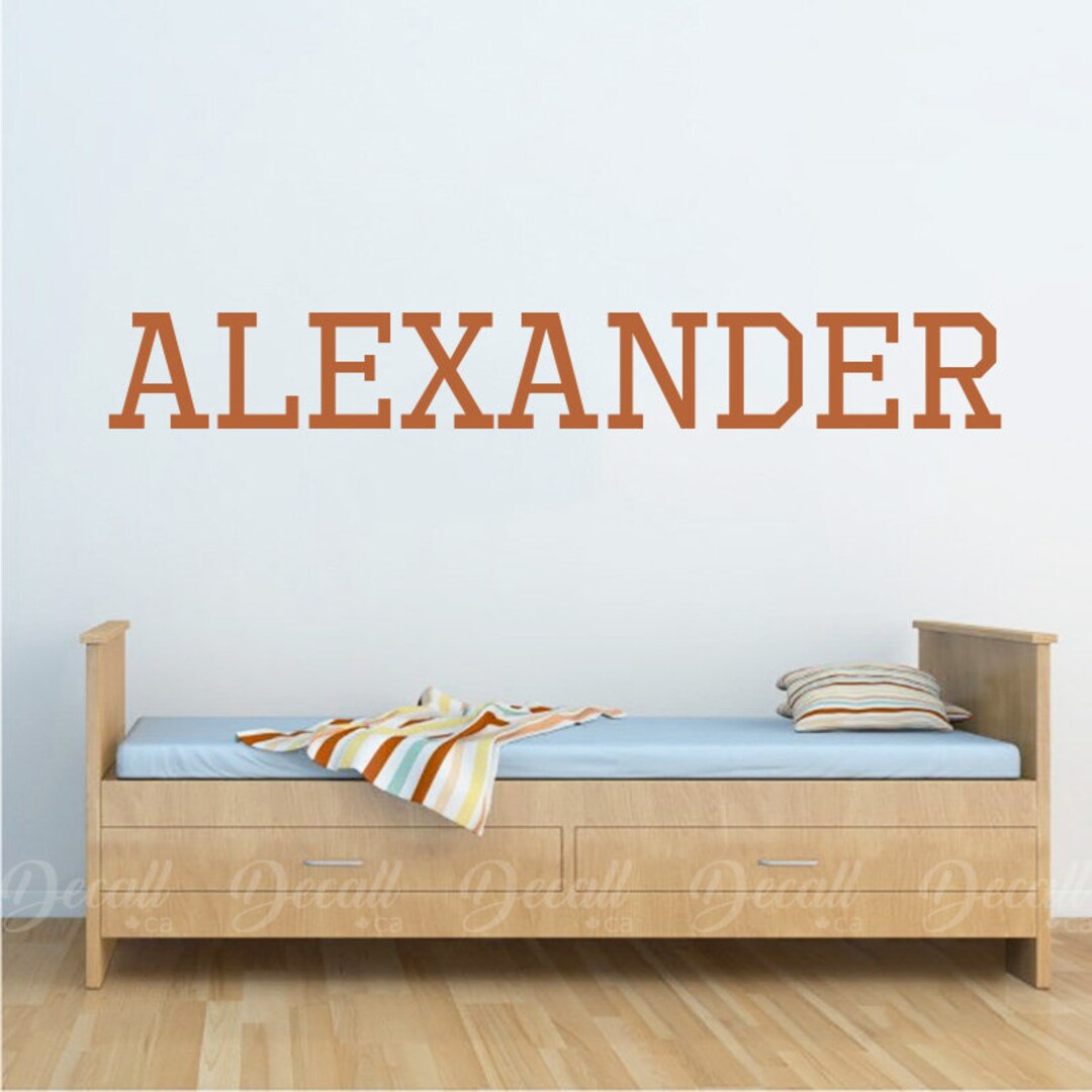 Personalized Name Monogram Wall Sticker - Custom Name Wall Decal - Kids ...