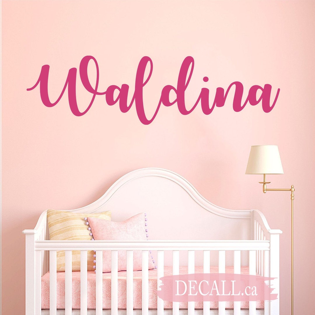 Personalized Name Monogram Wall Sticker - Custom Name Wall Decal - Kids ...
