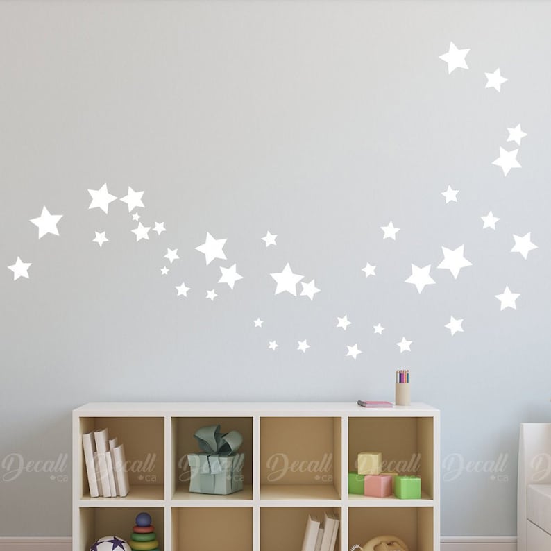 Removable Star Wall Stickers Star Wall Decals Removable Etsy