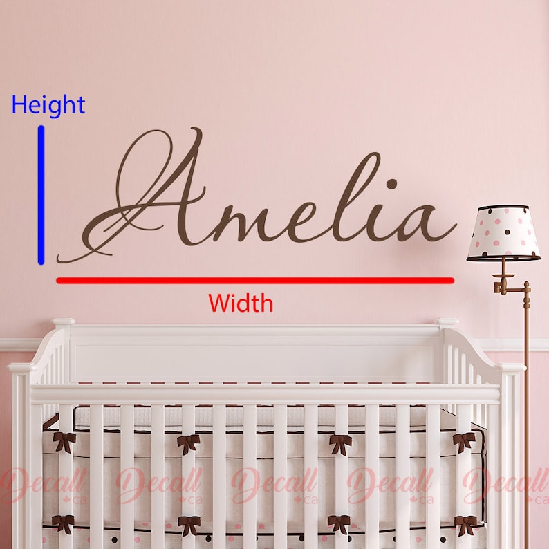 Personalized Name Monogram Wall Sticker Custom Name Wall Etsy Canada