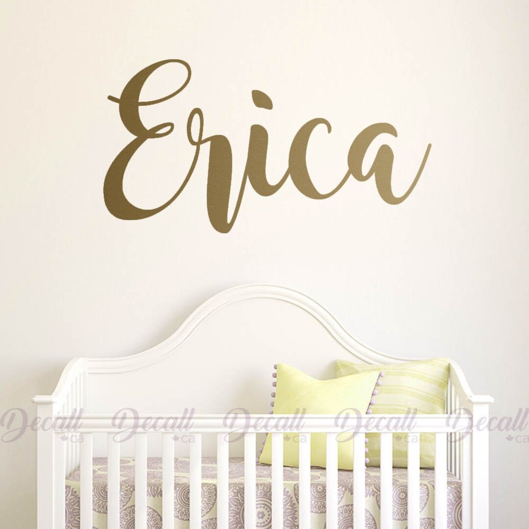 Personalized Name Monogram Wall Sticker - Custom Name Wall Decal - Kids ...
