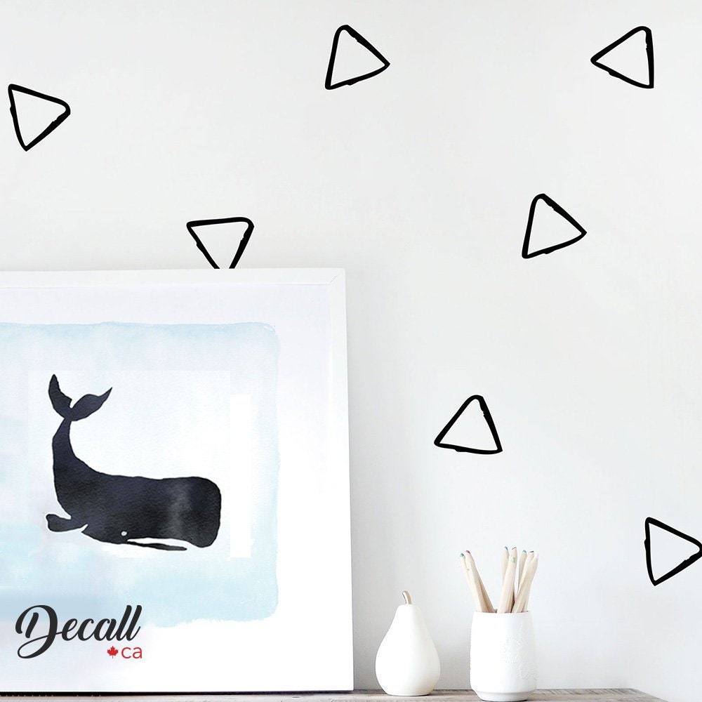 Triangle Inlay Stickers Hollow Triangles Vinyl Stickers - Kids Hollow Triangle Pattern ...