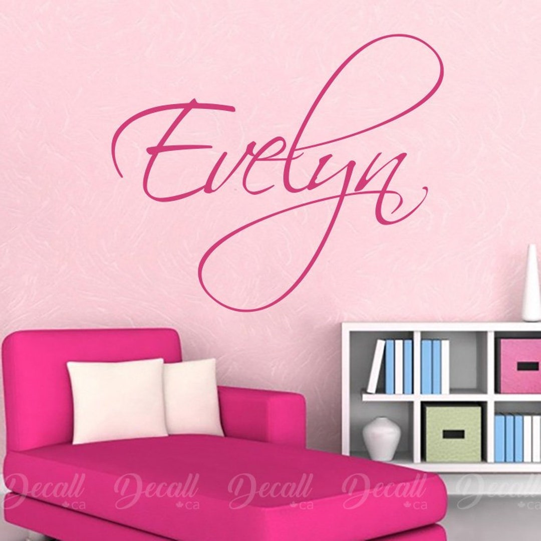 Personalized Name Monogram Wall Sticker - Custom Name Wall Decal - Kids ...
