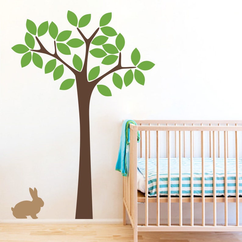 Wall Decals Stickers Nursery Tree with Bunny