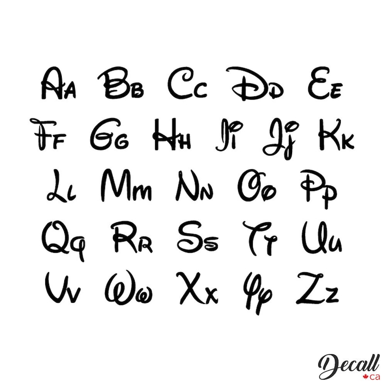 Disney Style Personalized Name Monogram Wall Decal Custom Etsy