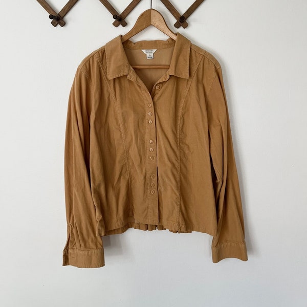 Vintage Christopher & Banks Mustard Corduroy Shirt