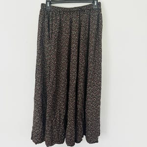 Vintage Lucia Lukken Broomskirts Midi Skirt with Elastic Waist