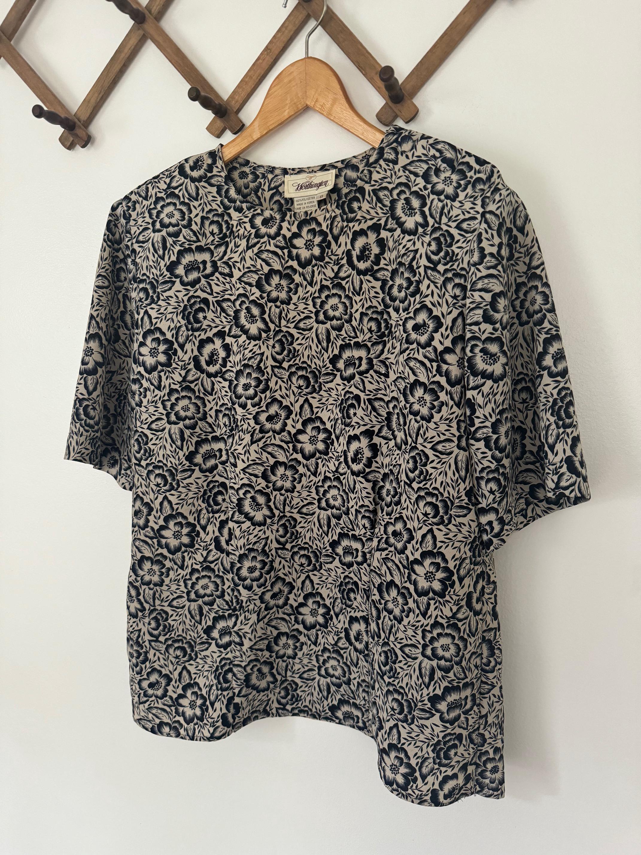 Vintage Worthington Floral Blouse, image size:2142x2856