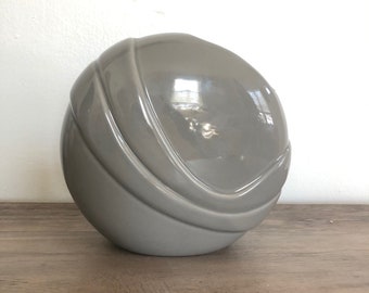 Vintage Inarco keramische grijze art-decovaas 1985
