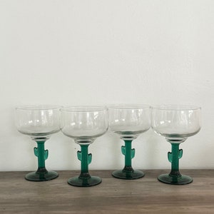 Set of 4 Cactus Margarita Glasses