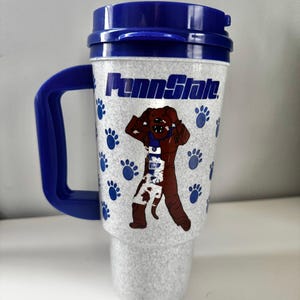 Vintage Penn State Whirley Travel Thermos Mug (some scratches/wear)