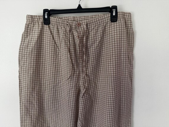 Vintage Basic Editions Tan and White Gingham Pants - image 5