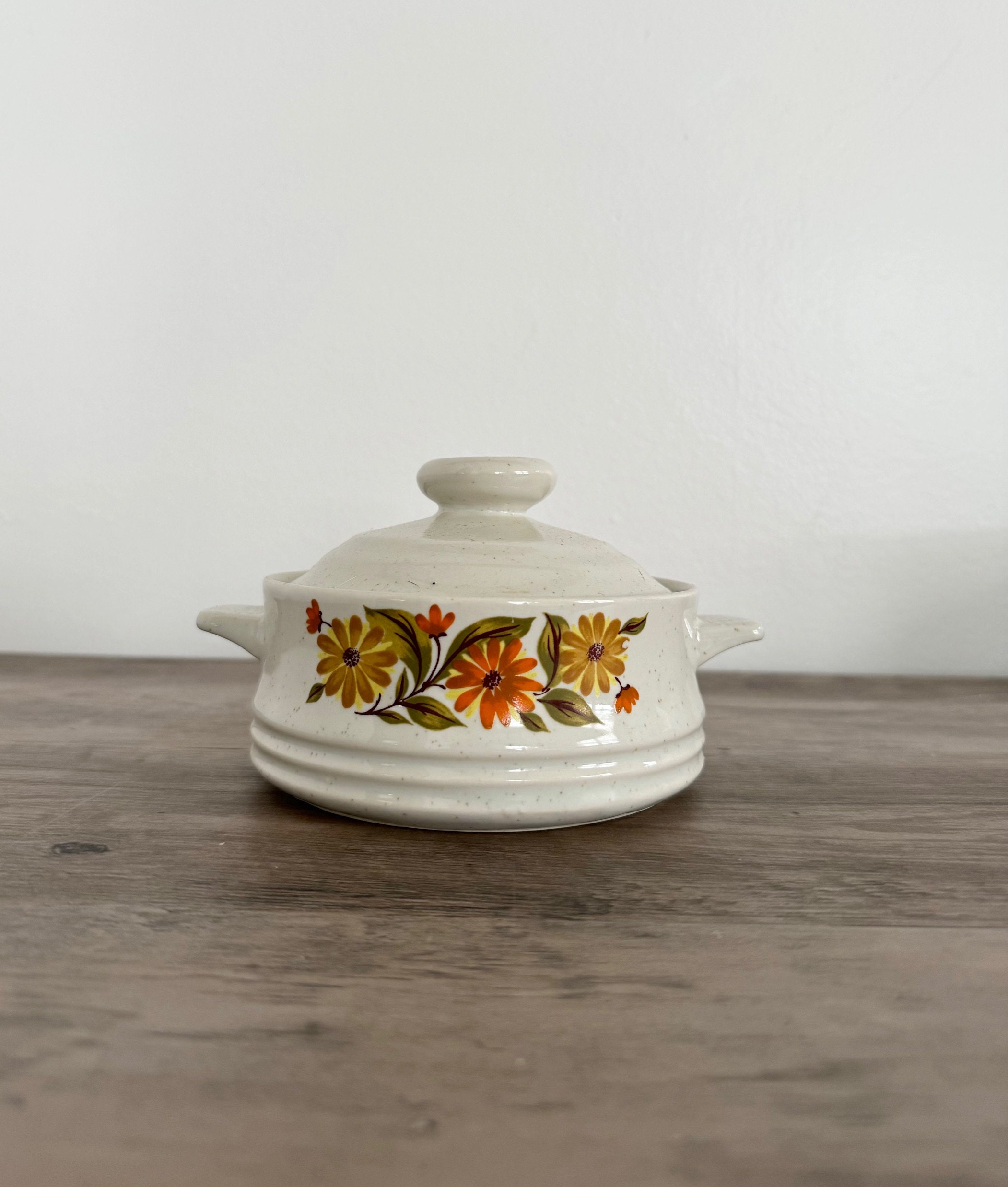 70s Capri Bake Serve and Store Small Floral Baking Dish With Lid Etsy