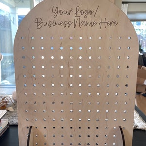 Table Top Curved Pegboard Display Stand (Physical Item)