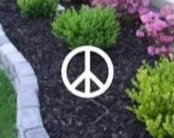 Signo de la paz, signo de la paz para jardín, estaca de la paz para jardín, estaca de la paz para jardín, colgante de pared de la paz, decoración de jardín de la paz, regalo para ella, regalo para él