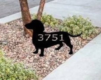 Letrero de dirección de perro salchicha, arte de jardín de perro salchicha, arte de metal de perro salchicha, regalos personalizados de perro salchicha, estatua de perro salchicha, estaca de jardín de perro