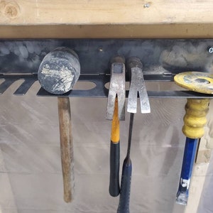 Hammer wall mount, mallet rack, hammer hanger, tool holder, tool organizer for garage, tool cart accessories, work truck organizer