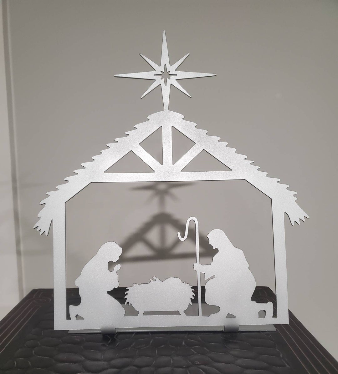 Nativity Scene Metal, Table Top Nativity Sence, Standing Nativity, Religious Christmas Decor