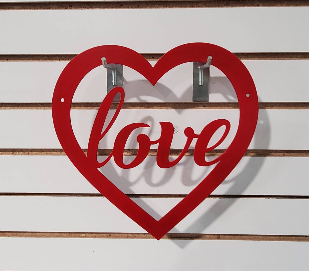 Heart Metal Wall Art, Love Heart Sign, Heart Wall Decor, Heart Wall