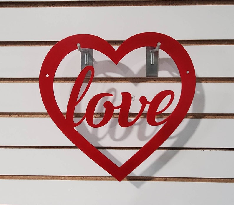 Heart Metal Wall Art, Love Heart Sign, Heart Wall Decor, Heart Wall Hanging, Love Wall Art