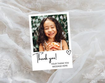 Tarjeta de agradecimiento con imagen, plantilla de tarjeta de agradecimiento de cumpleaños, gracias editables para todos, tarjeta de agradecimiento de boda, imágenes de tarjetas de agradecimiento simples