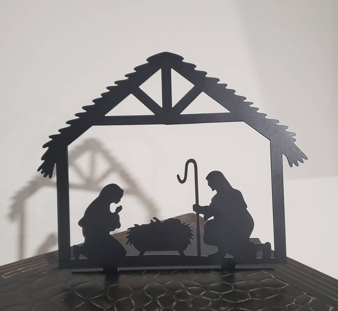 Nativity Scene Metal, Table Top Nativity Sence, Standing Nativity, Religious Christmas Decor