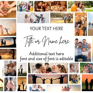 36x24 photo collage template canva, poster photo collage, graduation photo collage, birthday collage poster, funeral collage photo template