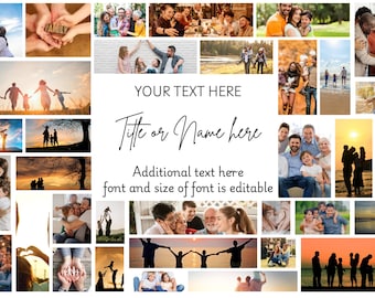 36x24 photo collage template canva, poster photo collage, graduation photo collage, birthday collage poster, funeral collage photo template