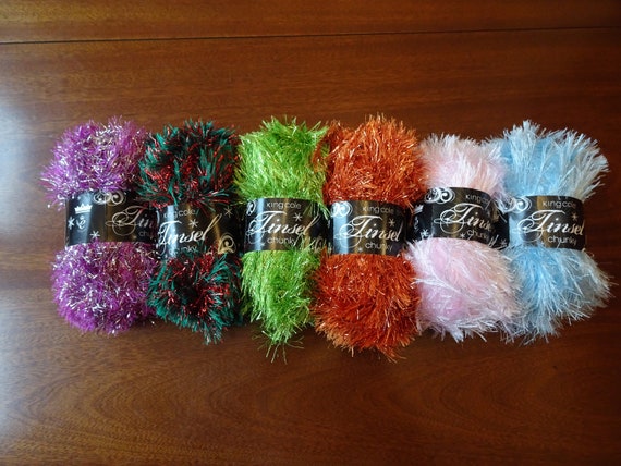 Christmas shade 1783 in king Cole tinsel chunky 50g balls
