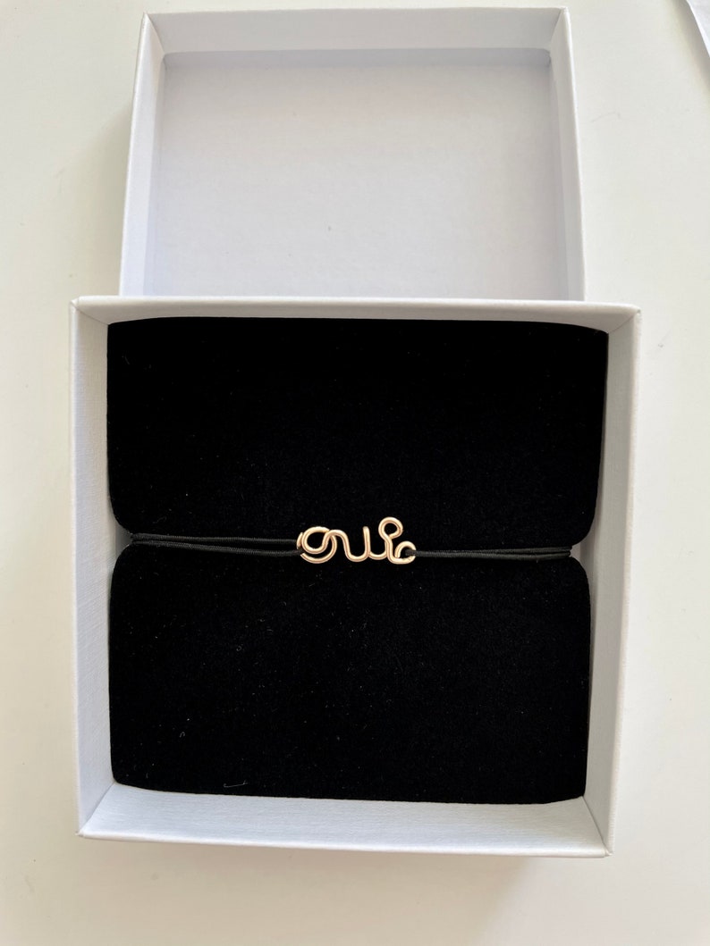 gold filled 14K bracelet custom black cord bracelet Bracelet yes