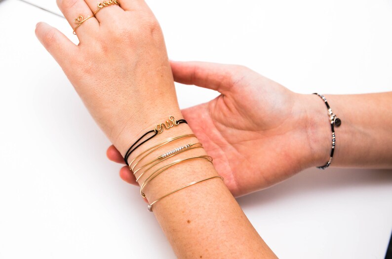 gold filled 14K bracelet custom black cord bracelet Bracelet yes