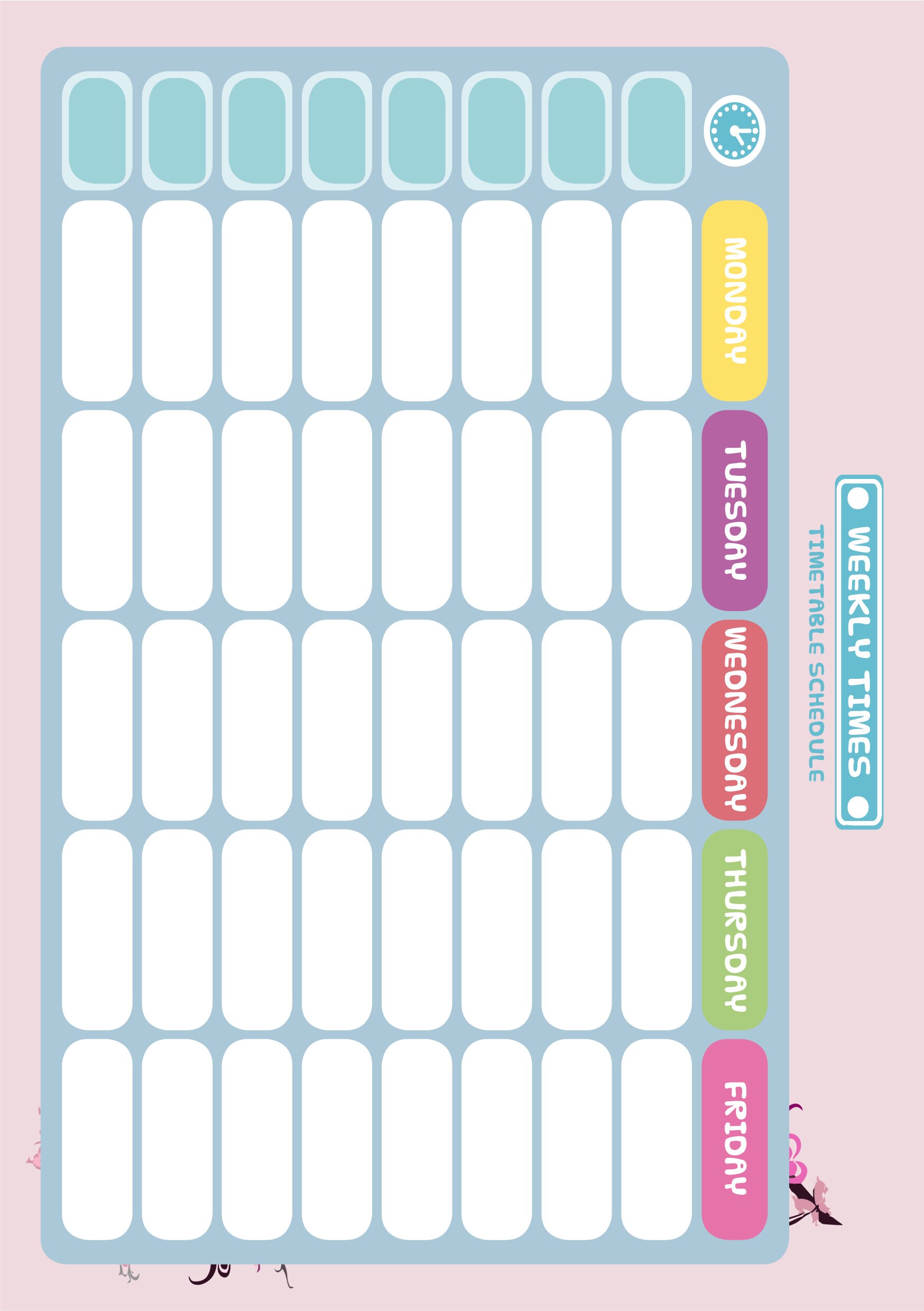 Printable Perpetual Weekly Planner A5-eiffel Tower-days of Week ...