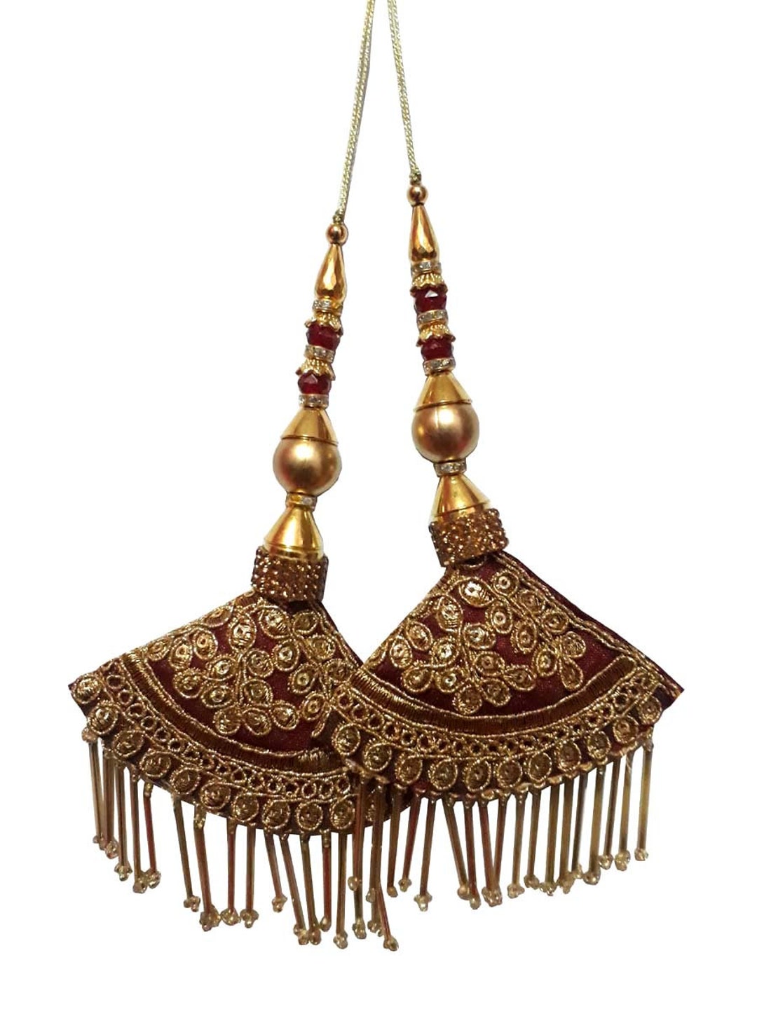 Buy Indian Tassels Sequence Beads Work Accessory Blouse Latkan Online