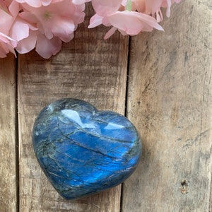 Labradorite Flashy Blue Heart