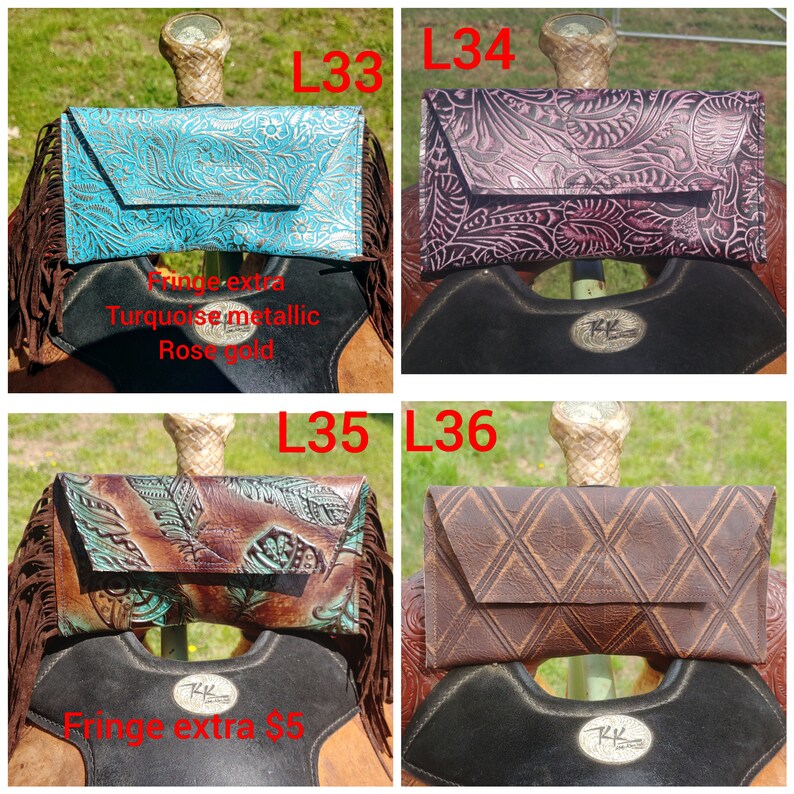 Leather Saddle cell phone holder case Etsy