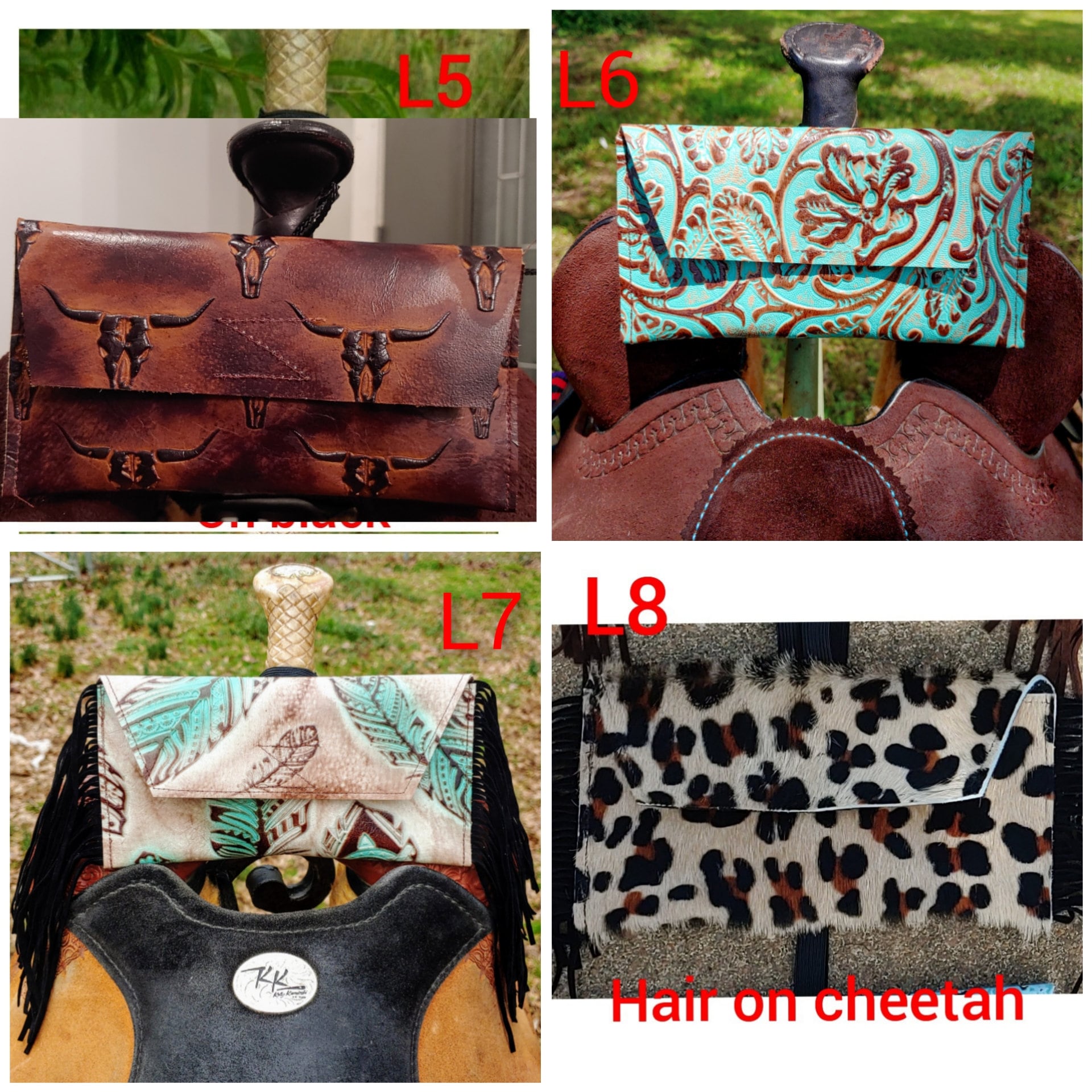 Leather Saddle phone holder Saddle sack Pommel bag phone pouch Western phone case