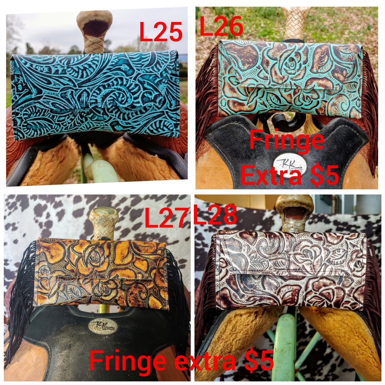 Leather Saddle cell phone holder case Etsy