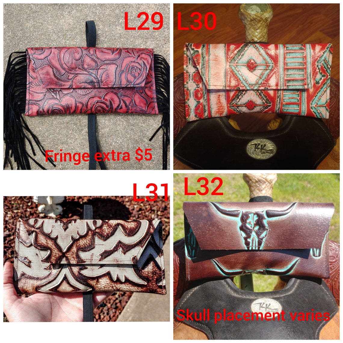 Leather Saddle cell phone holder case Etsy