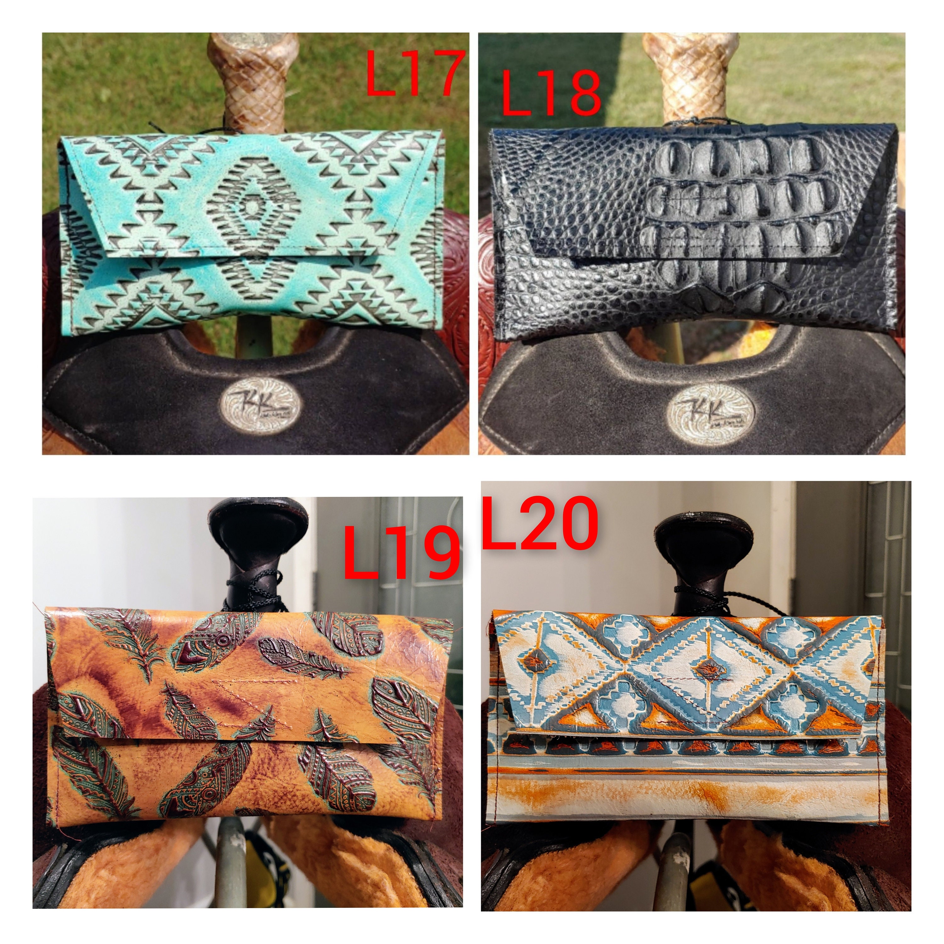 Leather Saddle phone holder Saddle sack Pommel bag phone pouch Western phone case