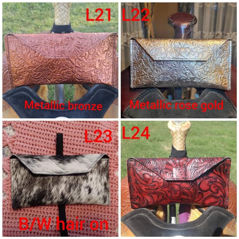 Leather Saddle cell phone holder case Etsy