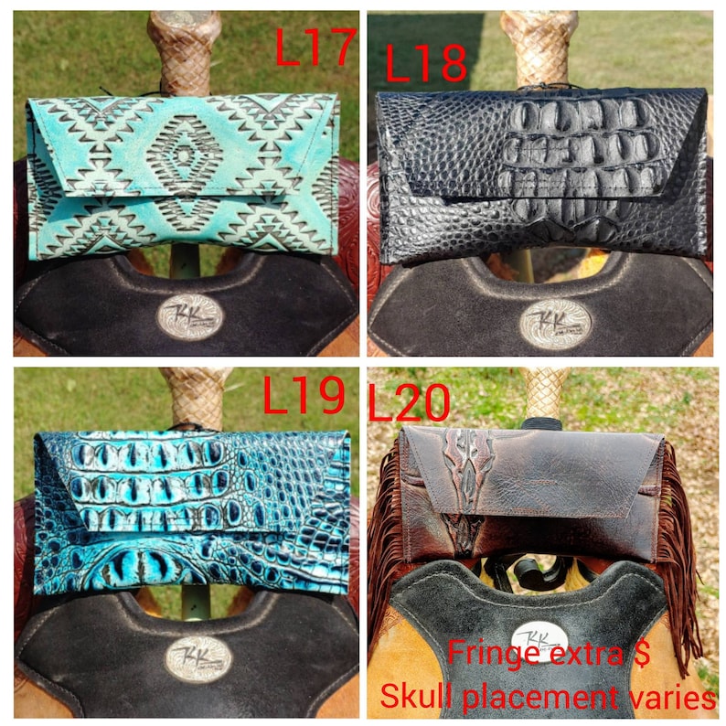 Leather Saddle cell phone holder caseread description Etsy