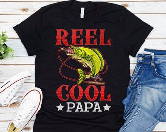 Reel Cool Papa Shirt, Papa Fishing Shirt, Fathers Day Shirt, Papa Gift, Funny Fishing Shirt, Fishing Gift, Personalized