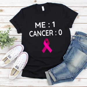 Me 1 Cancer 0 Shirt, Breast Cancer Awareness Shirt, Breast Cancer Shirt, Pink Ribbon Shirt, Breast Cancer Gifts, Survivor