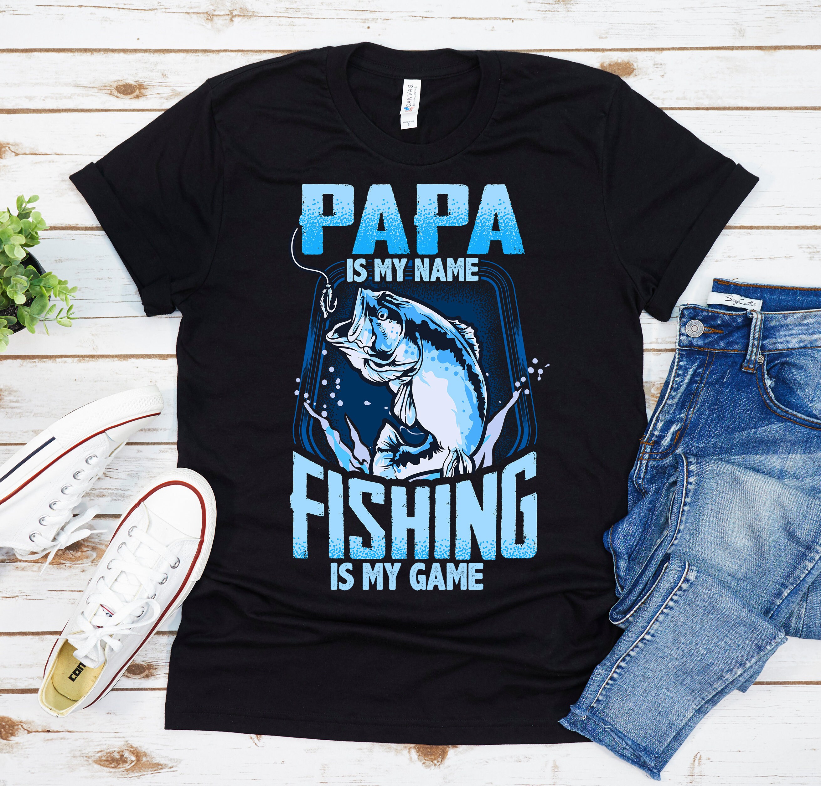 papa fishing shirt