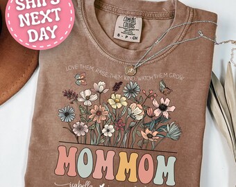 Comfort Colors® Custom MomMom Shirt Personalized MomMom Gifts for MomMom Shirt with Grandkid Names MomMom T Shirt for MomMom Tshirt