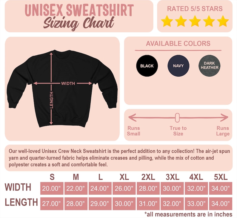 a black sweatshirt with measurements and measurements for it