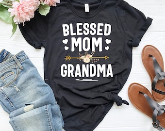 Blessed Mom And Grandma Shirt, Grandma Shirt, Grandma T-Shirt, Mothers Day Shirt, Gift For Grandma, Personalized Gift, Grandma Gift