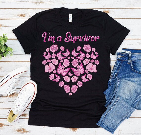 I'm A Survivor Heart Pink Ribbon Breast Cancer Shirt I'm A Survivor Heart Pink Ribbon Breast Cancer Shirt