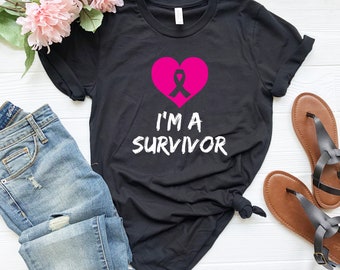 Breast Cancer Awareness Shirt | Breast Cancer Shirt | Cancer Awareness Shirt | Pink Ribbon Shirt | Breast Cancer Gifts | I'm A Survivor Tee