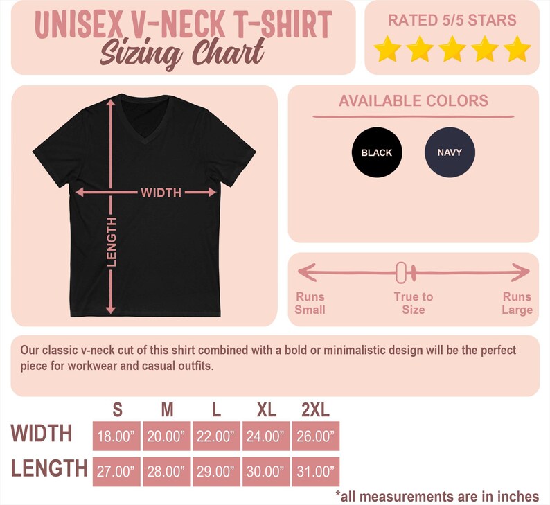 a t - shirt measurements guide for a women's v - neck t -